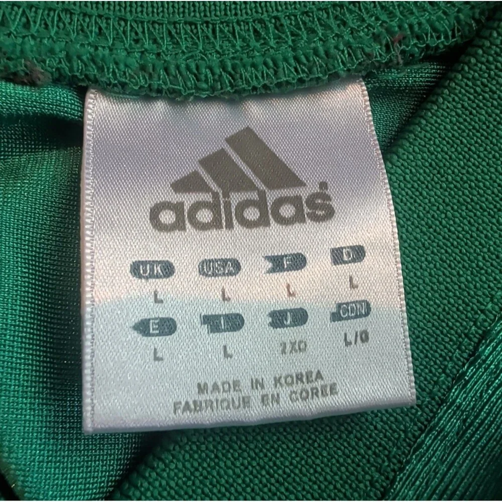Vintage Adidas Notre Dame Fighting Irish Jersey Mens Large Green 3 Sports NCAA